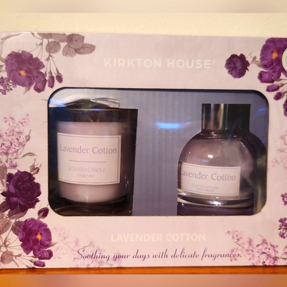 Lavender Cotton Candle And Diffuser Set - Picture 1 of 5